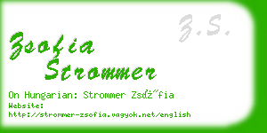 zsofia strommer business card